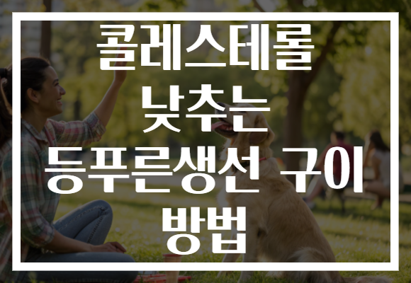 콜레스테롤 낮추는 등푸른생선 구이 방법 콜레스테롤 낮추는 등푸른생선 구이 방법