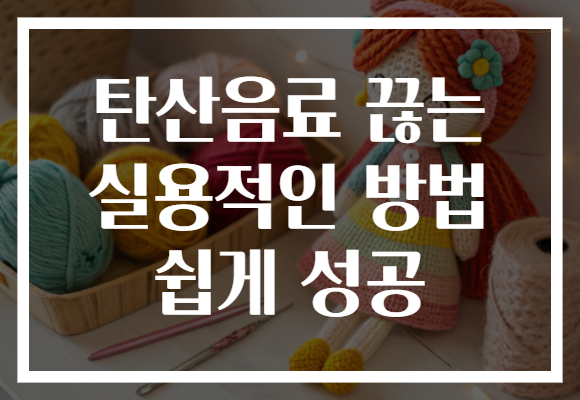 탄산음료 끊는 실용적인 방법 쉽게 성공