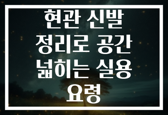 현관 신발 정리로 공간 넓히는 실용 요령