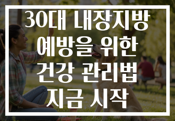 30대 내장지방 예방을 위한 건강 관리법 지금 시작