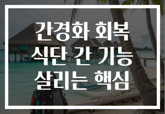 간경화 회복 식단 간 기능 살리는 핵심