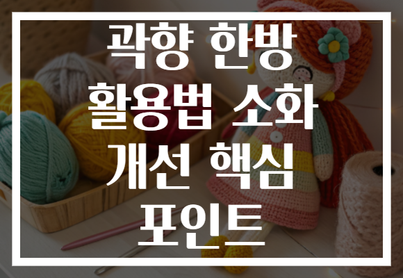 곽향 한방 활용법 소화 개선 핵심 포인트
