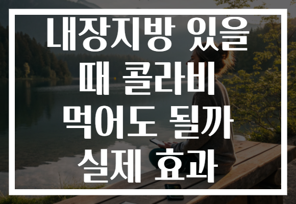 내장지방 있을 때 콜라비 먹어도 될까 실제 효과