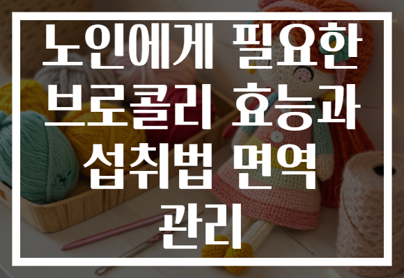 노인에게 필요한 브로콜리 효능과 섭취법 면역 관리