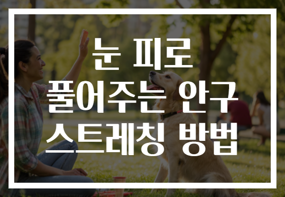 눈 피로 풀어주는 안구 스트레칭 방법