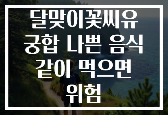 달맞이꽃씨유 궁합 나쁜 음식 같이 먹으면 위험