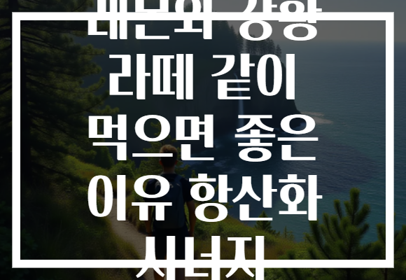 레몬와 강황 라떼 같이 먹으면 좋은 이유 항산화 시너지