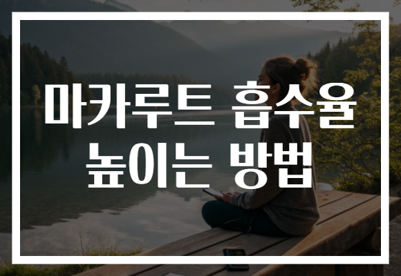 마카루트 흡수율 높이는 방법 마카루트 흡수율 높이는 방법