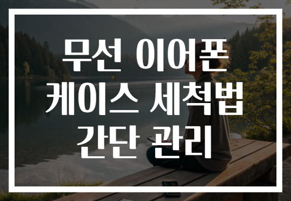 무선 이어폰 케이스 세척법 간단 관리