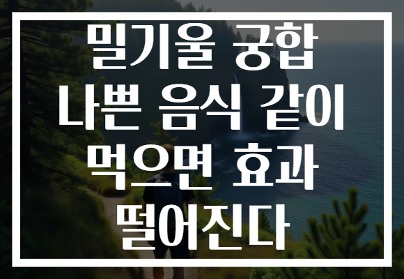 밀기울 궁합 나쁜 음식 같이 먹으면 효과 떨어진다