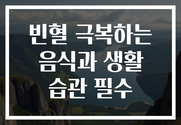 빈혈 극복하는 음식과 생활 습관 필수