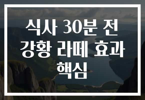 식사 30분 전 강황 라떼 효과 핵심 식사 30분 전 강황 라떼 효과 핵심