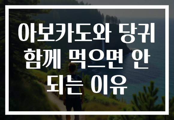 아보카도와 당귀 함께 먹으면 안 되는 이유