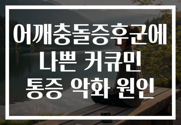 어깨충돌증후군에 나쁜 커큐민 통증 악화 원인
