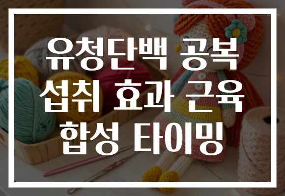 유청단백 공복 섭취 효과 근육 합성 타이밍