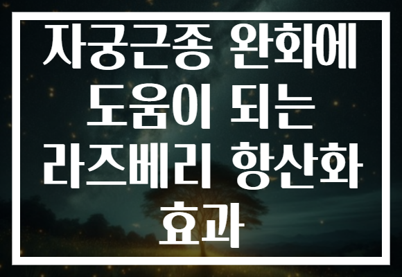 자궁근종 완화에 도움이 되는 라즈베리 항산화 효과
