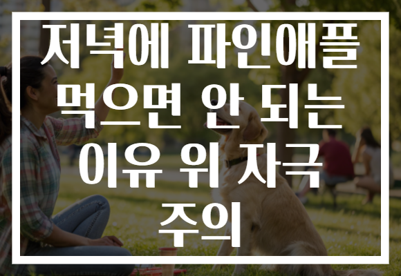 저녁에 파인애플 먹으면 안 되는 이유 위 자극 주의