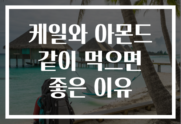 케일와 아몬드 같이 먹으면 좋은 이유 케일와 아몬드 같이 먹으면 좋은 이유