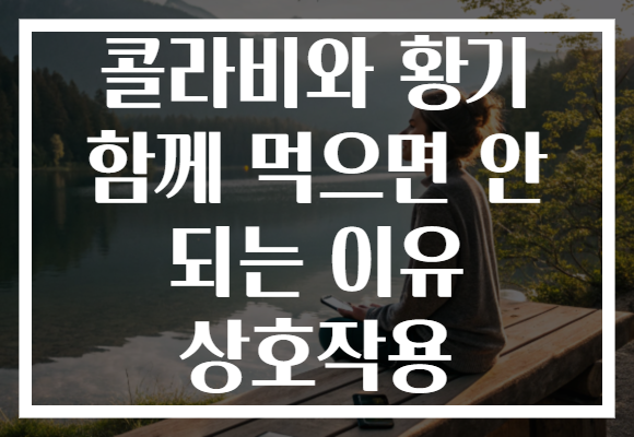 콜라비와 황기 함께 먹으면 안 되는 이유 상호작용