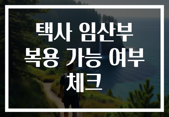 택사 임산부 복용 가능 여부 체크