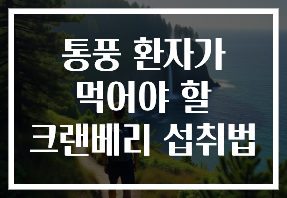 통풍 환자가 먹어야 할 크랜베리 섭취법 통풍 환자가 먹어야 할 크랜베리 섭취법
