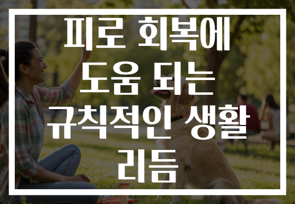 피로 회복에 도움 되는 규칙적인 생활 리듬