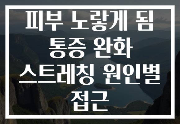 피부 노랗게 됨 통증 완화 스트레칭 원인별 접근