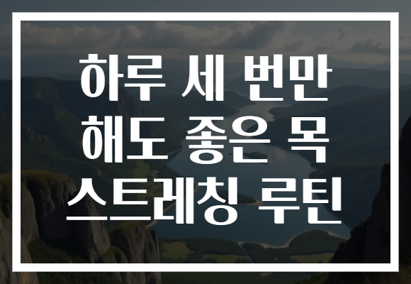 하루 세 번만 해도 좋은 목 스트레칭 루틴 하루 세 번만 해도 좋은 목 스트레칭 루틴