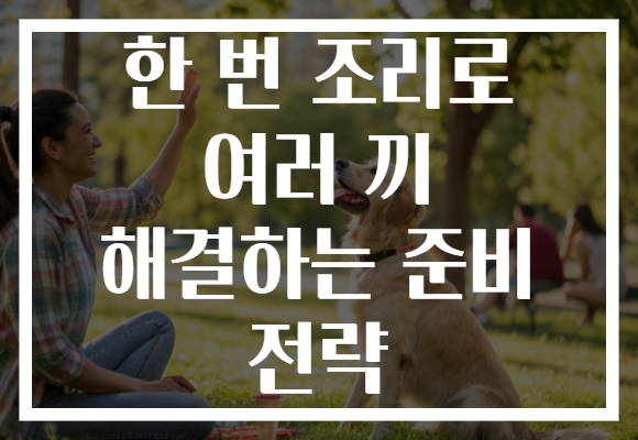 한 번 조리로 여러 끼 해결하는 준비 전략