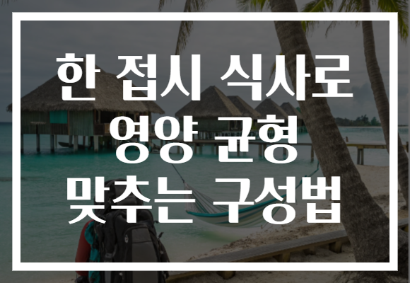한 접시 식사로 영양 균형 맞추는 구성법 한 접시 식사로 영양 균형 맞추는 구성법