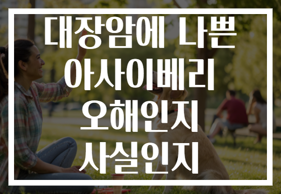 대장암에 나쁜 아사이베리 오해인지 사실인지