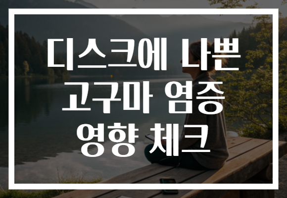 디스크에 나쁜 고구마 염증 영향 체크