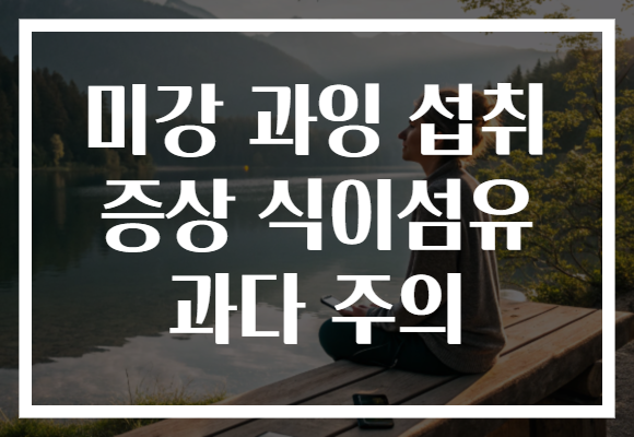 미강 과잉 섭취 증상 식이섬유 과다 주의