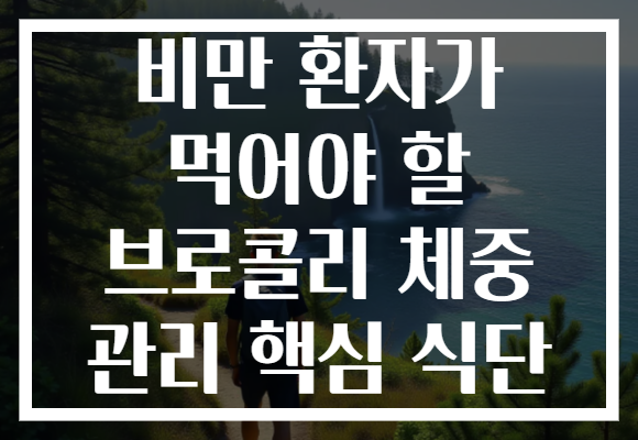 비만 환자가 먹어야 할 브로콜리 체중 관리 핵심 식단