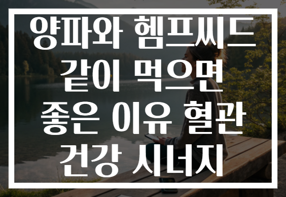 양파와 헴프씨드 같이 먹으면 좋은 이유 혈관 건강 시너지
