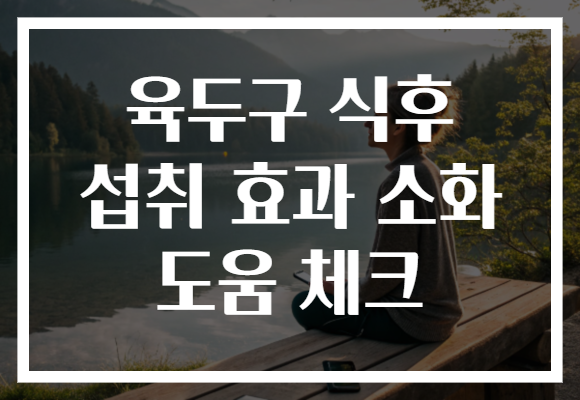 육두구 식후 섭취 효과 소화 도움 체크