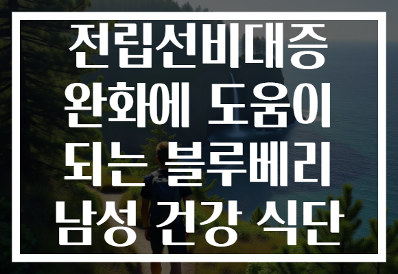 전립선비대증 완화에 도움이 되는 블루베리 남성 건강 식단