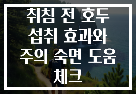 취침 전 호두 섭취 효과와 주의 숙면 도움 체크