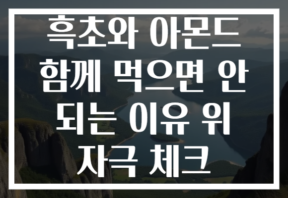 흑초와 아몬드 함께 먹으면 안 되는 이유 위 자극 체크
